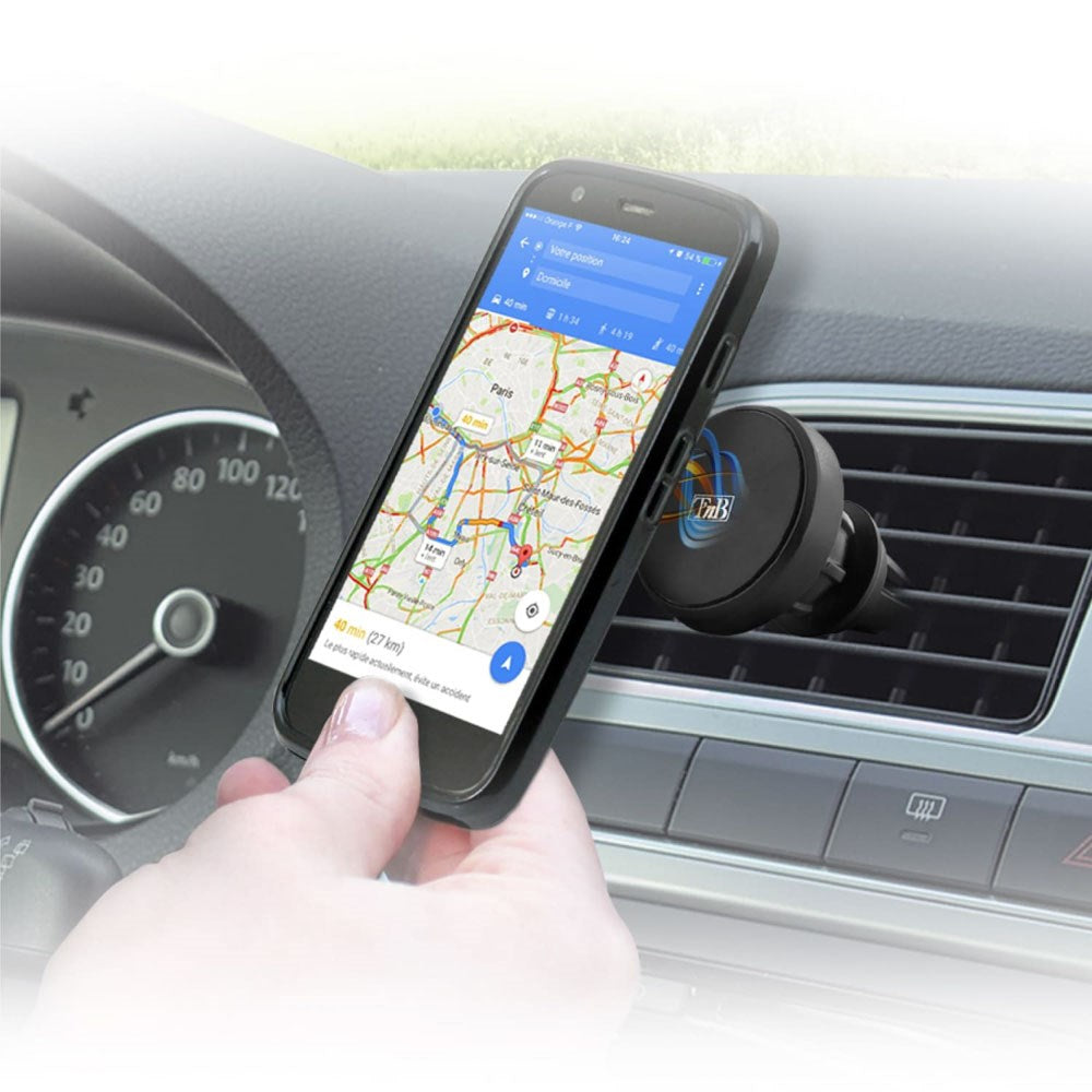 T'NB Rotatable Magnetic Car Phone Holder for Air Conditioning - Black