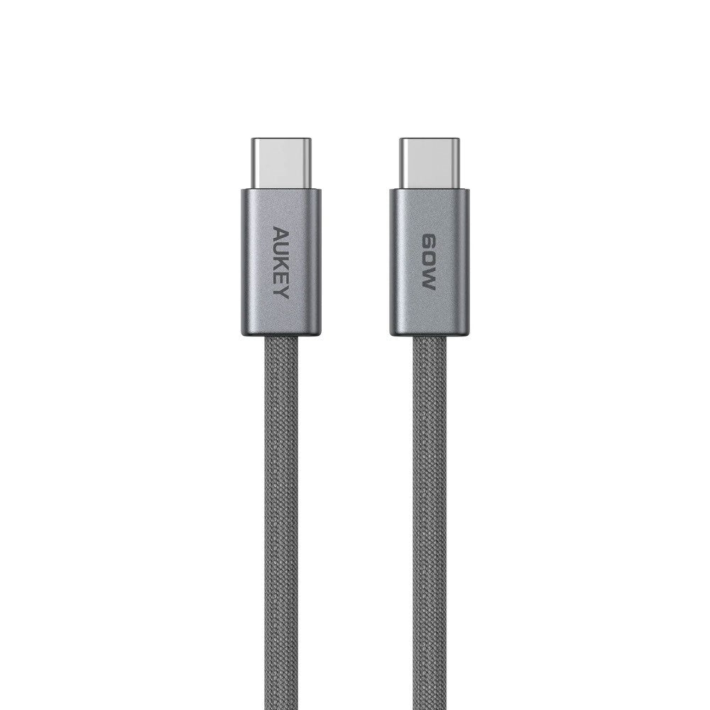 Aukey CB-DCC061 Circlet Blink 60W USB-C to USB-C Cable - 1m - Grey