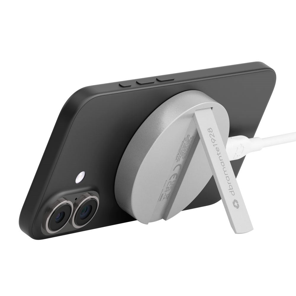 dbramante1928 Qi2 25W Wireless Magnetic Charger with Stand Function – MagSafe Compatible – Aluminum
