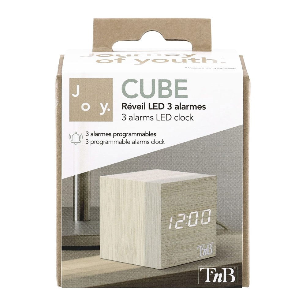 T'NB LED Alarm Clock - Wood