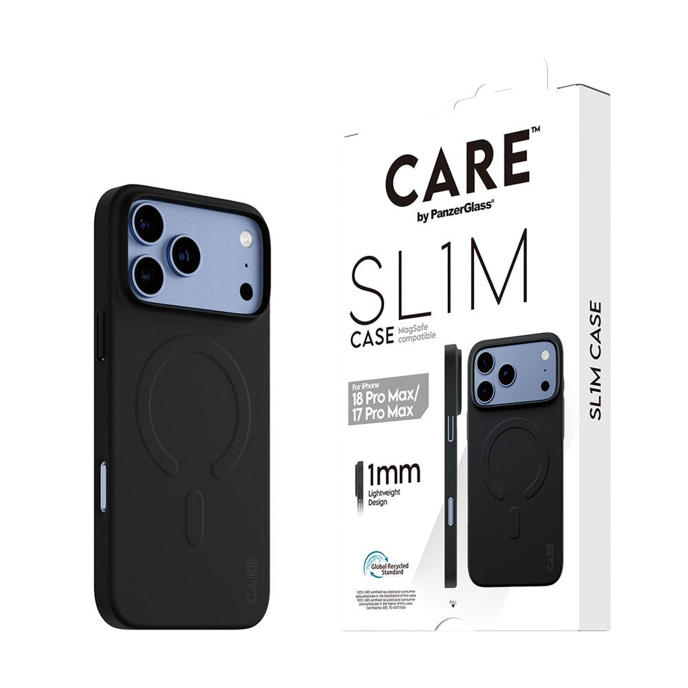 iPhone 18 Pro Max / 17 Pro Max CARE by PanzerGlass SL1M Case - MagSafe Compatible - Black