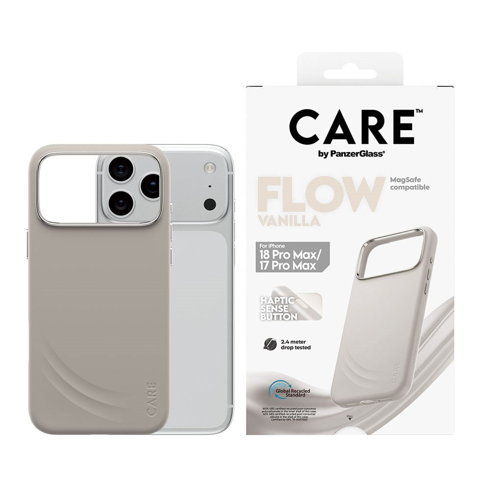 iPhone 18 Pro Max / 17 Pro Max CARE by PanzerGlass Feature Flow Case - MagSafe Compatible - Vanilla
