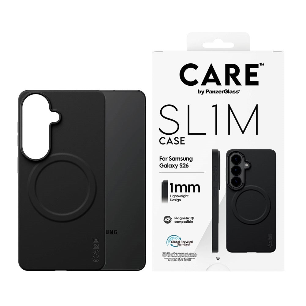 Samsung Galaxy S26 CARE by PanzerGlass SL1M Case - Black