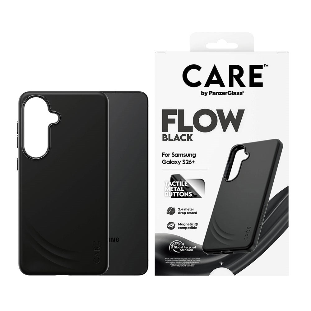 Samsung Galaxy S26+ (Plus) CARE by PanzerGlass Feature Flow Case - Qi Compatible - Black