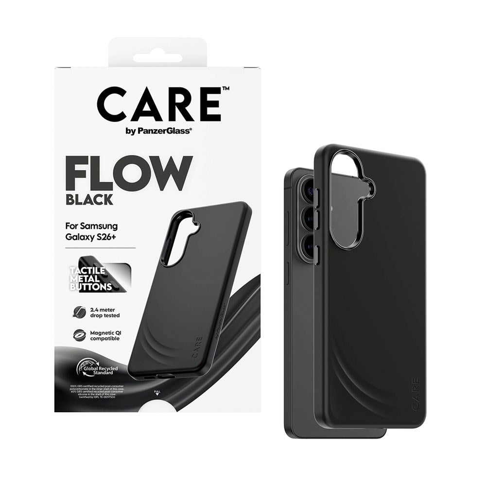 Samsung Galaxy S26+ (Plus) CARE by PanzerGlass Feature Flow Case - Qi Compatible - Black