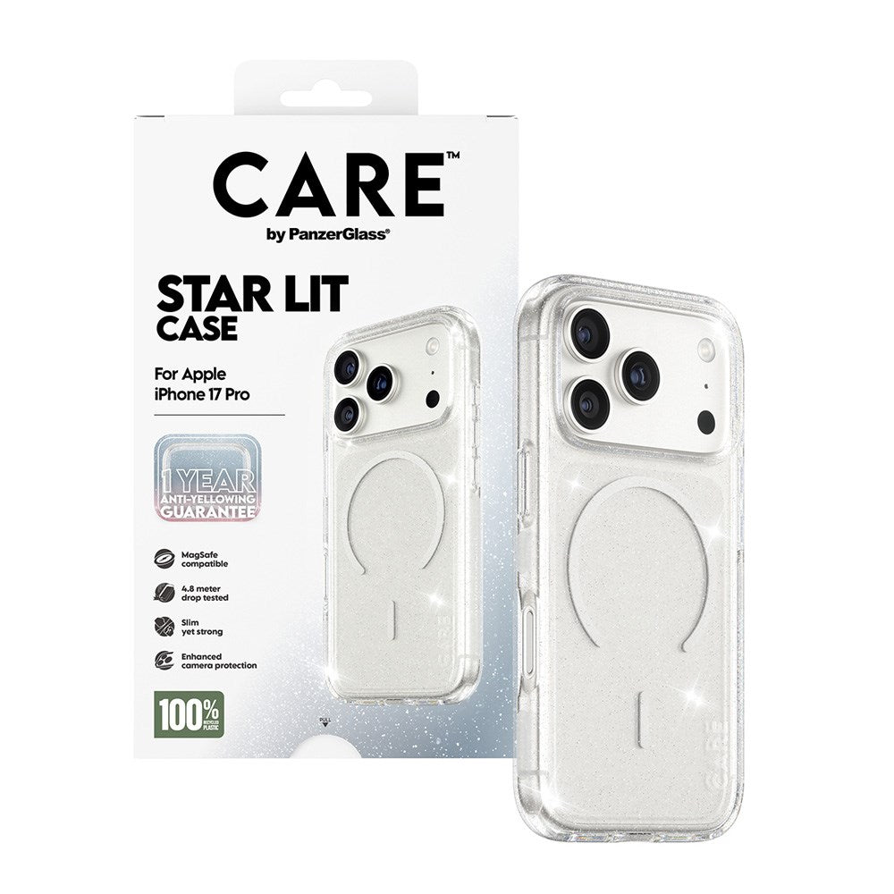 CARE by PanzerGlass iPhone 17 Pro FLAGSHIP Urban Explorer Case - MagSafe Compatible - Transparent / Star Lit