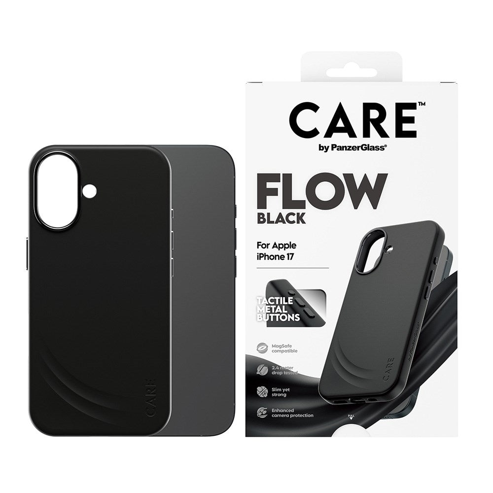 CARE by PanzerGlass iPhone 17 Feature Flow Case - MagSafe Compatible - Black