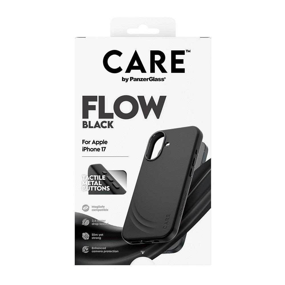 CARE by PanzerGlass iPhone 17 Feature Flow Case - MagSafe Compatible - Black