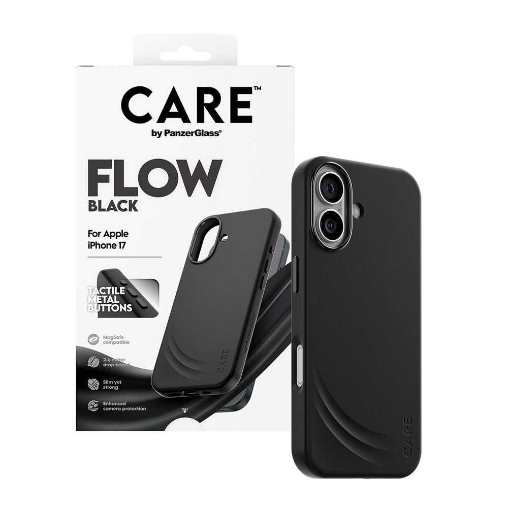 CARE by PanzerGlass iPhone 17 Feature Flow Case - MagSafe Compatible - Black