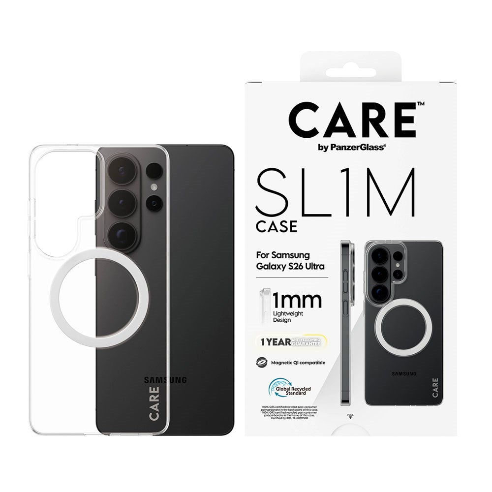Samsung Galaxy S26 Ultra CARE by PanzerGlass SL1M Case - Transparent
