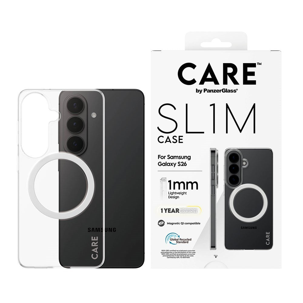 Samsung Galaxy S26 CARE by PanzerGlass SL1M Case - Transparent
