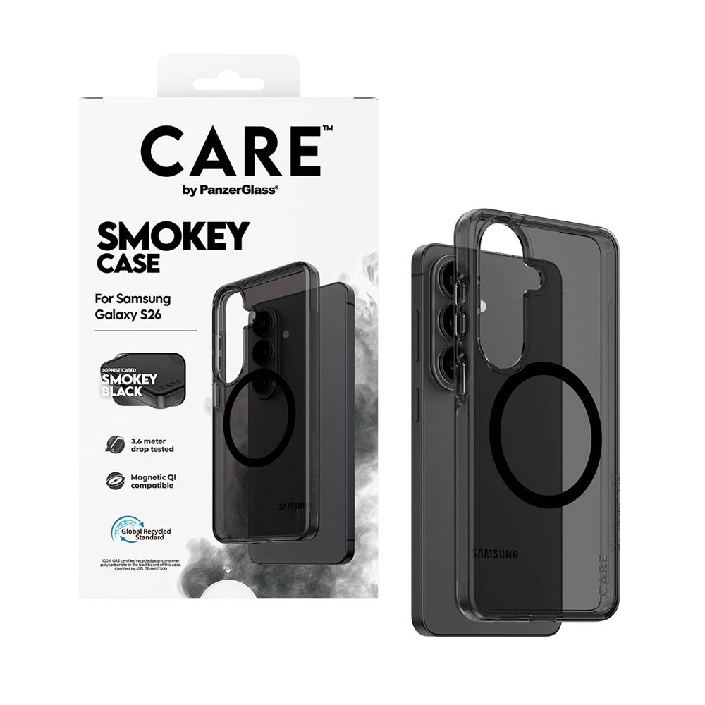 Samsung Galaxy S26 CARE by PanzerGlass Urban Explorer Case - Qi Compatible - Smokey Black