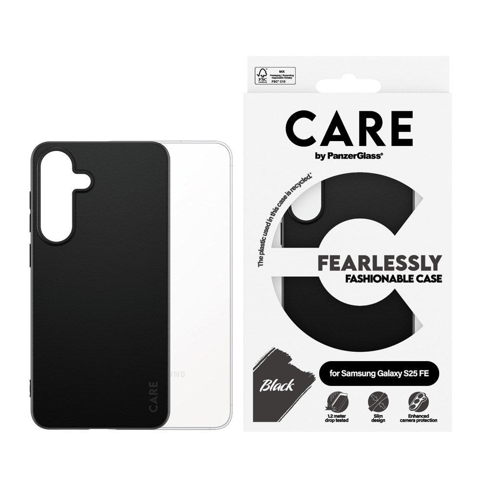 CARE by PanzerGlass Samsung Galaxy S25 FE FASHION Fearlessly Fashionable Case - Black