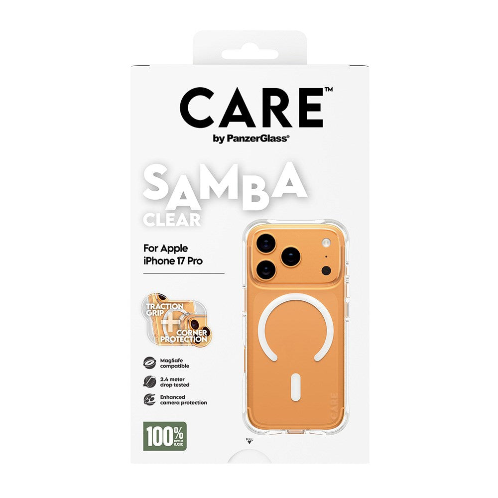 CARE by PanzerGlass iPhone 17 Pro Fashionable Samba Case - MagSafe Compatible - Transparent