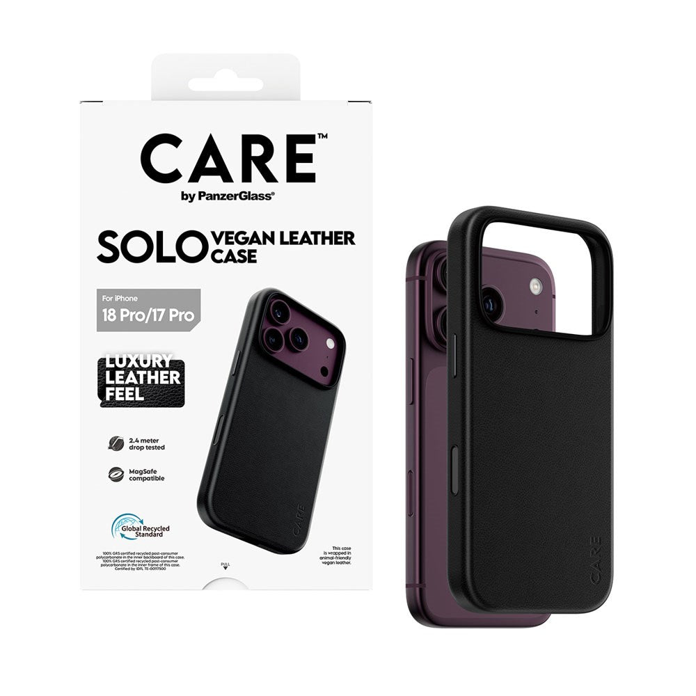 iPhone 18 Pro / 17 Pro CARE by PanzerGlass SOLO Case - MagSafe Compatible - Black