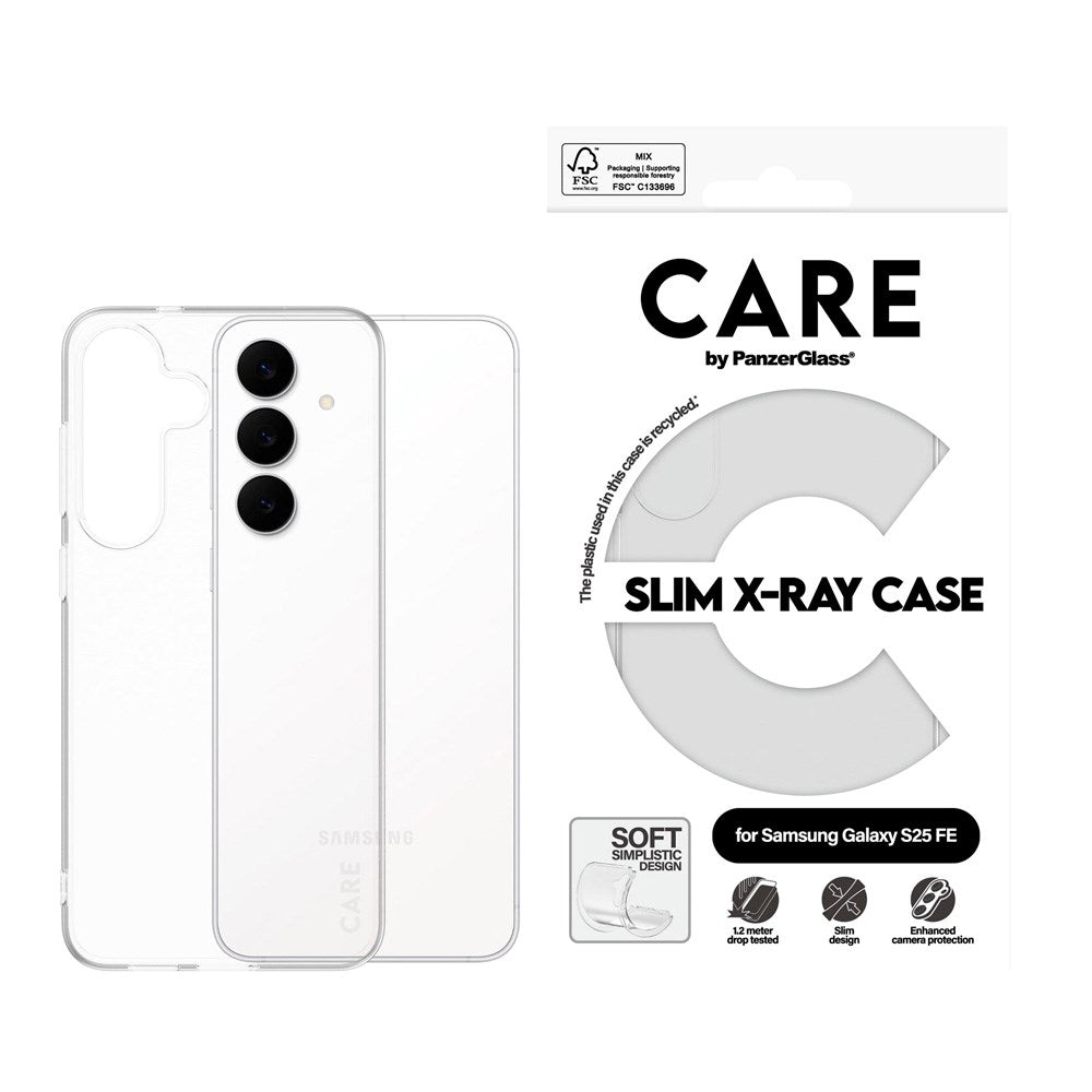 CARE by PanzerGlass Samsung Galaxy S25 FE Fashionable Transparent X-Ray Soft Basic Case - Transparent
