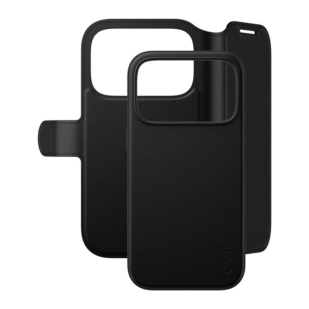 iPhone 18 Pro / 17 Pro CARE by PanzerGlass Feature Tango 2-in-1 Flip Case with Wallet - MagSafe Compatible - Black