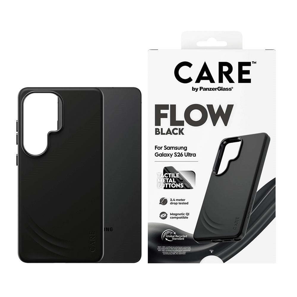 Samsung Galaxy S26 Ultra CARE by PanzerGlass Feature Flow Case - Qi Compatible - Black