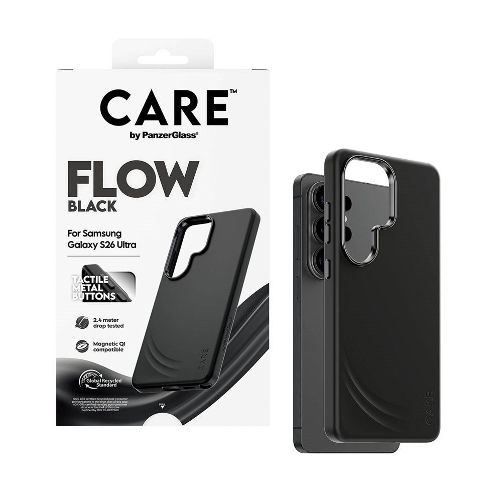 Samsung Galaxy S26 Ultra CARE by PanzerGlass Feature Flow Case - Qi Compatible - Black