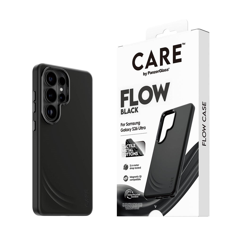 Samsung Galaxy S26 Ultra CARE by PanzerGlass Feature Flow Case - Qi Compatible - Black