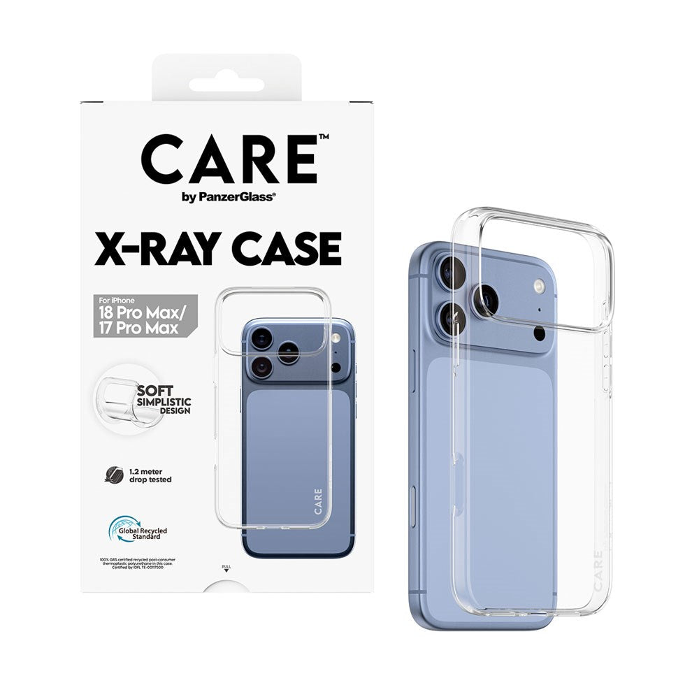 iPhone 18 Pro Max / 17 Pro Max CARE by PanzerGlass Fashionable X-Ray Soft Basic Case - Transparent