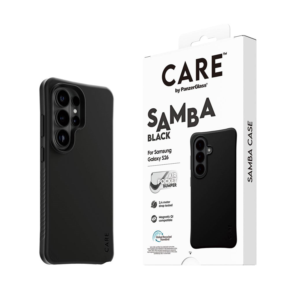 Samsung Galaxy S26 Ultra CARE by PanzerGlass Fashionable Samba Case - Qi Compatible - Black