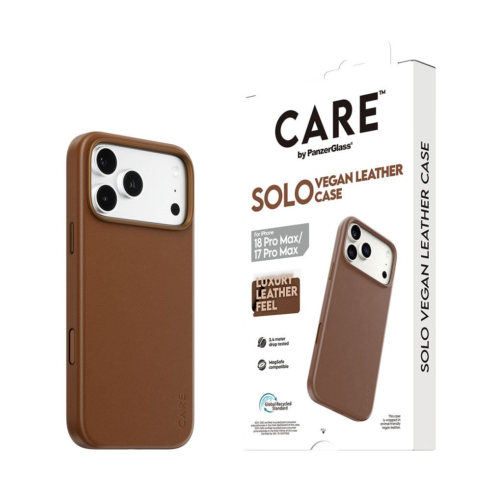 iPhone 18 Pro Max / 17 Pro Max CARE by PanzerGlass SOLO Case - MagSafe Compatible - Brown