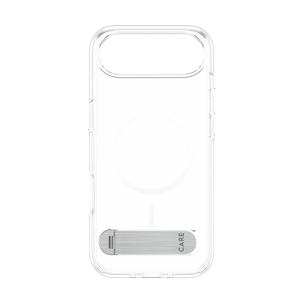 CARE by PanzerGlass iPhone Air Feature Kickstand Case - MagSafe Compatible - Transparent / Silver