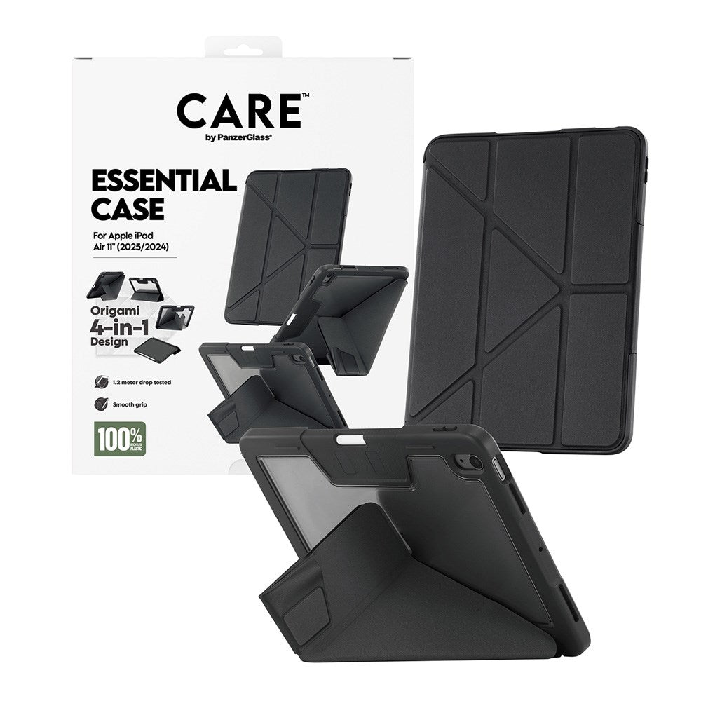 iPad Air 11" (2025 / 2024) Care by PanzerGlass Essential Case - Standing Function - Black