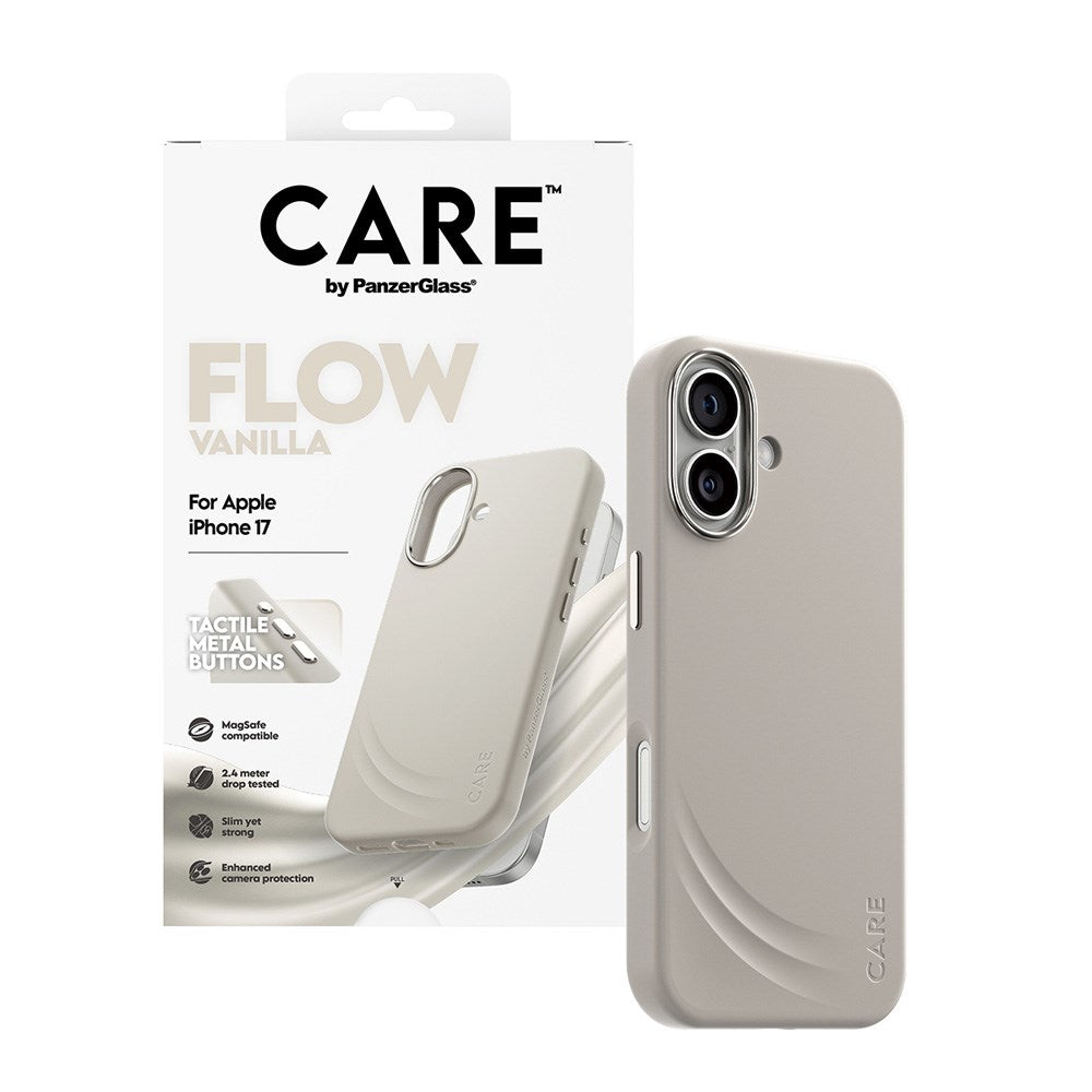 CARE by PanzerGlass iPhone 17 Feature Flow Case - MagSafe Compatible - Vanilla