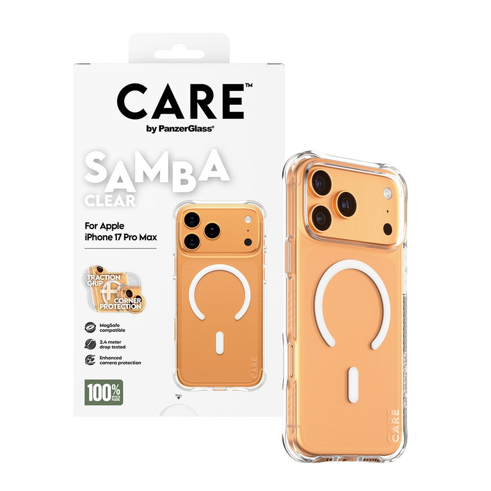 CARE by PanzerGlass iPhone 17 Pro Max Fashionable Samba Case - MagSafe Compatible - Transparent