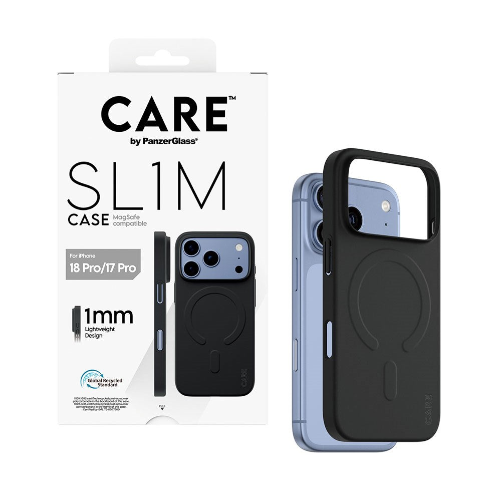 iPhone 18 Pro / 17 Pro CARE by PanzerGlass SL1M Case - MagSafe Compatible - Black