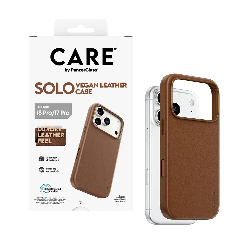 iPhone 18 Pro / 17 Pro CARE by PanzerGlass SOLO Case - MagSafe Compatible - Brown