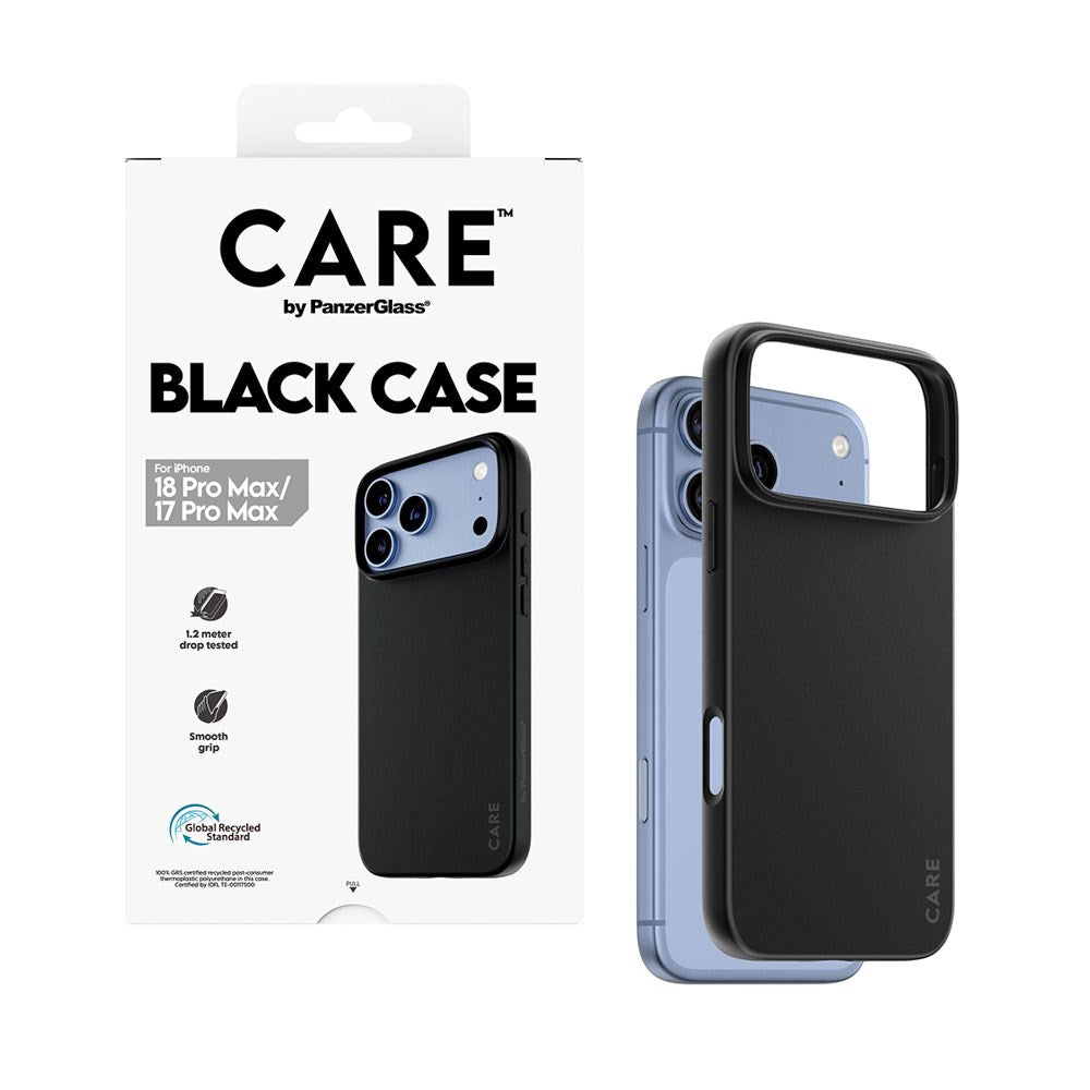 iPhone 18 Pro Max / 17 Pro Max CARE by PanzerGlass Flexible Plastic Case - Black