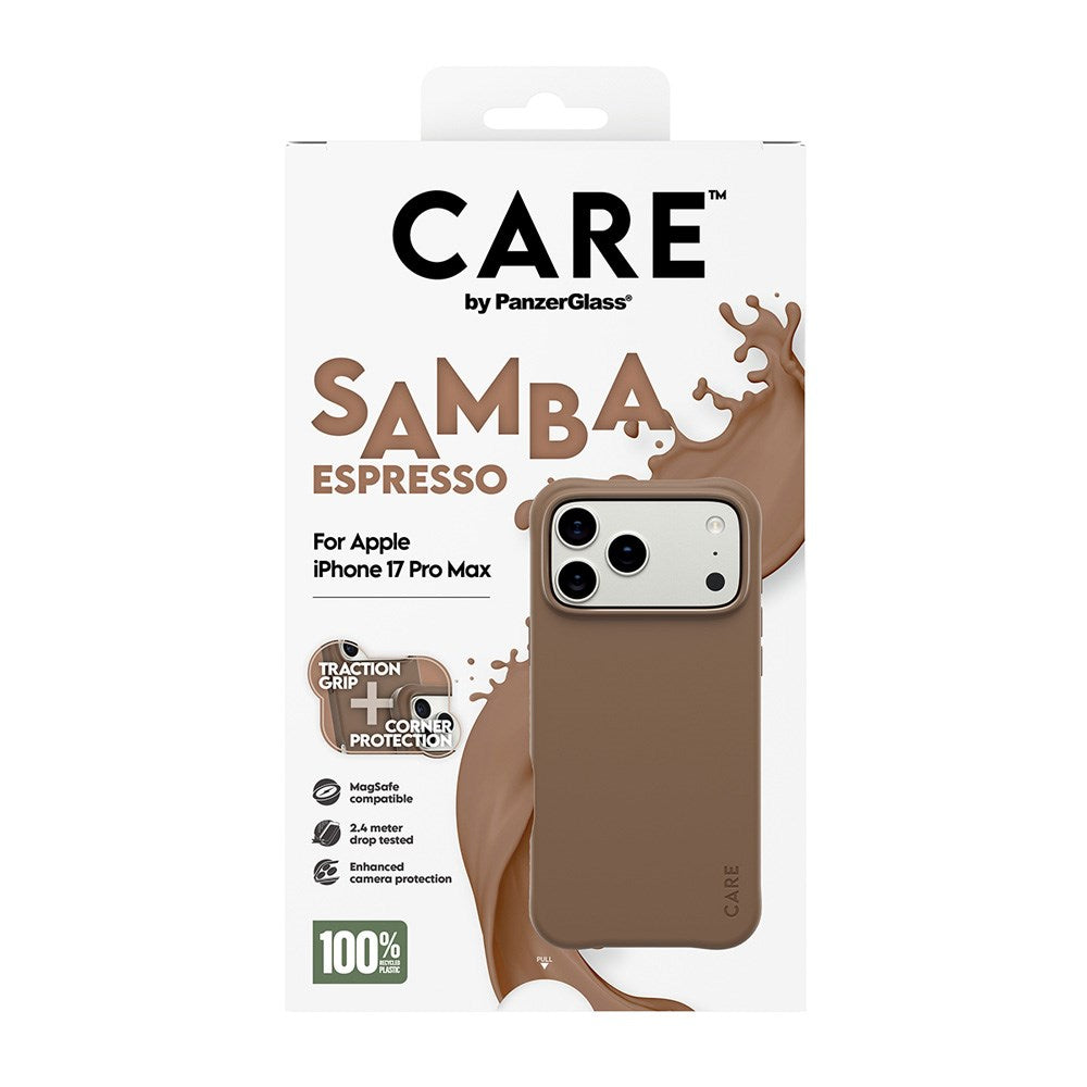 CARE by PanzerGlass iPhone 17 Pro Max Fashionable Samba Case - MagSafe Compatible - Espresso
