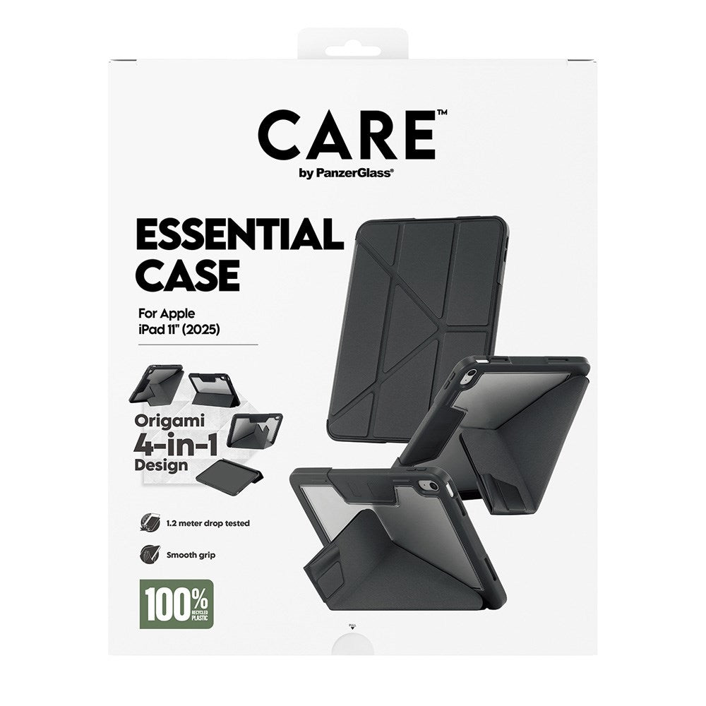 iPad 11" (2025) Care by PanzerGlass Essential Case - Standing Function - Black
