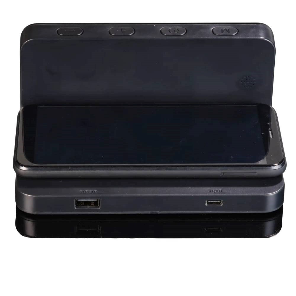 Denver ECQ-103MK2 Alarm Clock with Wireless Charger - Black