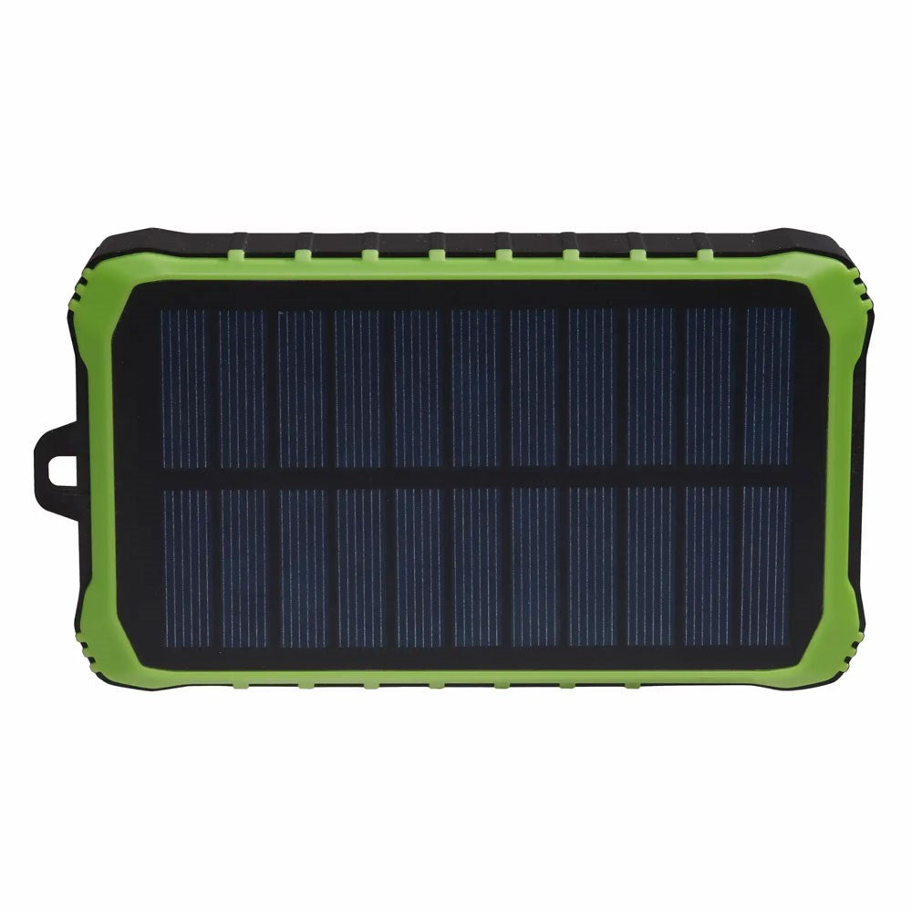 Denver PSO-10012 Solar PowerBank with Hand Crank & Flashlight - 10.000 mAh - Black / Green
