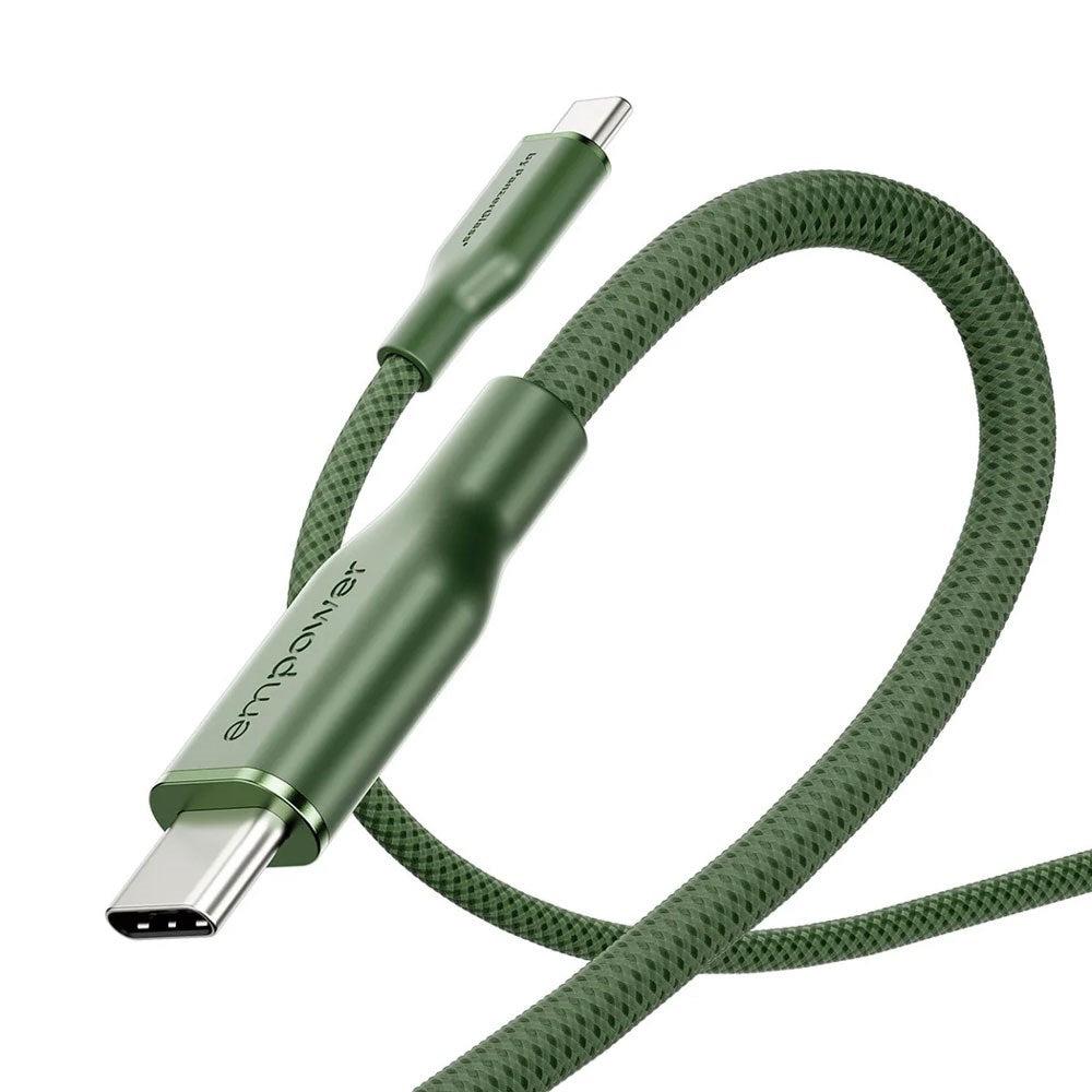 empower by PanzerGlass Racing 60W USB-C to USB-C Cable – 2m – Sage