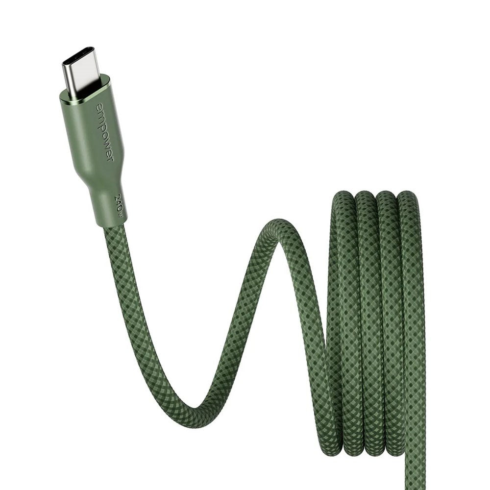 empower by PanzerGlass Magnetic 240W USB-C to USB-C Cable – 1.5m – Sage
