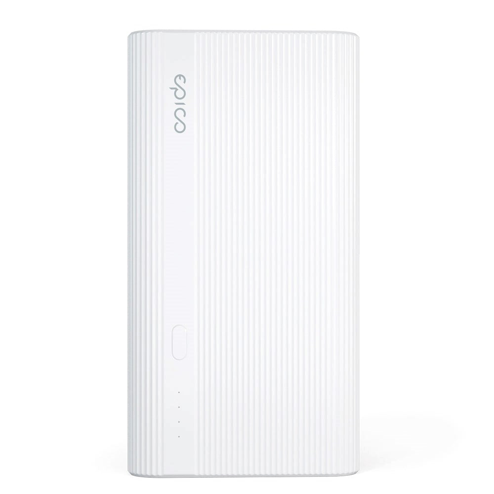 Epico Powerbank Multiport m. 2 x USB-A og 1 x USB-C - 20.100 mAh - White