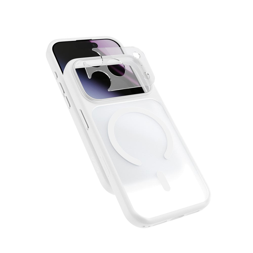 iPhone 18 Pro / 17 Pro Epico HeroMatte Pro Mag+ Case with Camera Protection - MagSafe Compatible - White