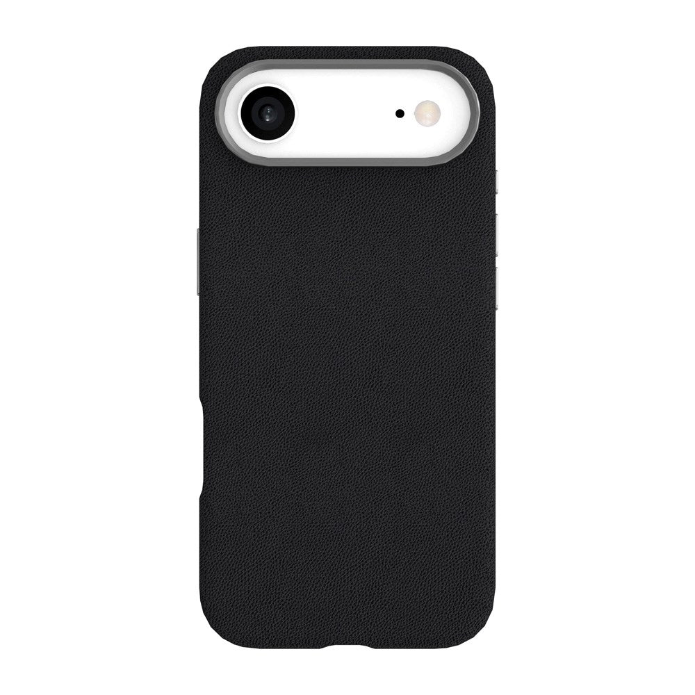 eSTUFF iPhone Air INFINITE VENICE Faux Leather-Covered Plastic Case - MagSafe Compatible - Black