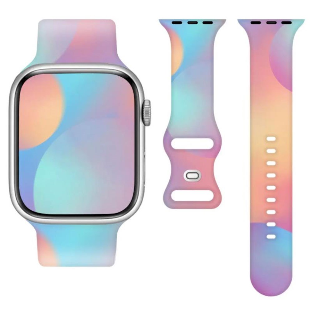 Universal Smartwatch (20mm) Telcon Silicone Strap - Rainbow