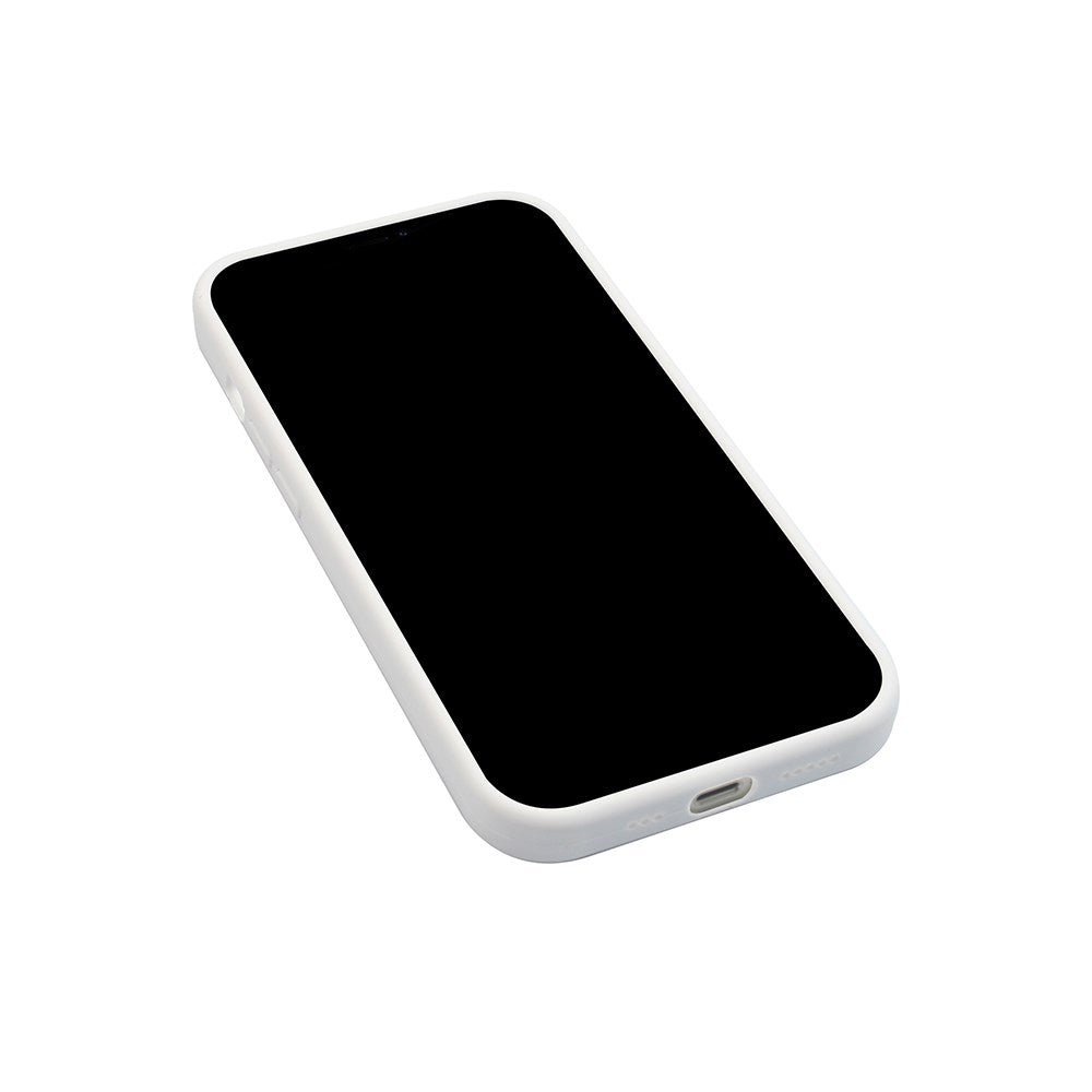 GreenMind iPhone 14 Pro Lined Silicone Case - White