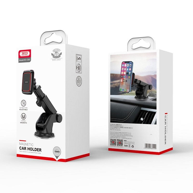 XO C83 Car Mobile Holder with Suction Cup - MagSafe Compatible - Black