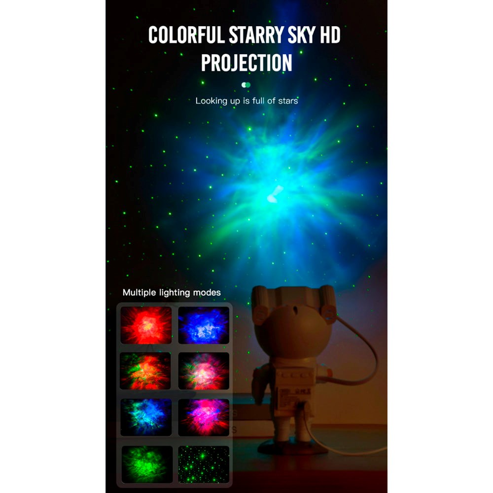 XO Astronaut Star Projector Lamp - LED - White