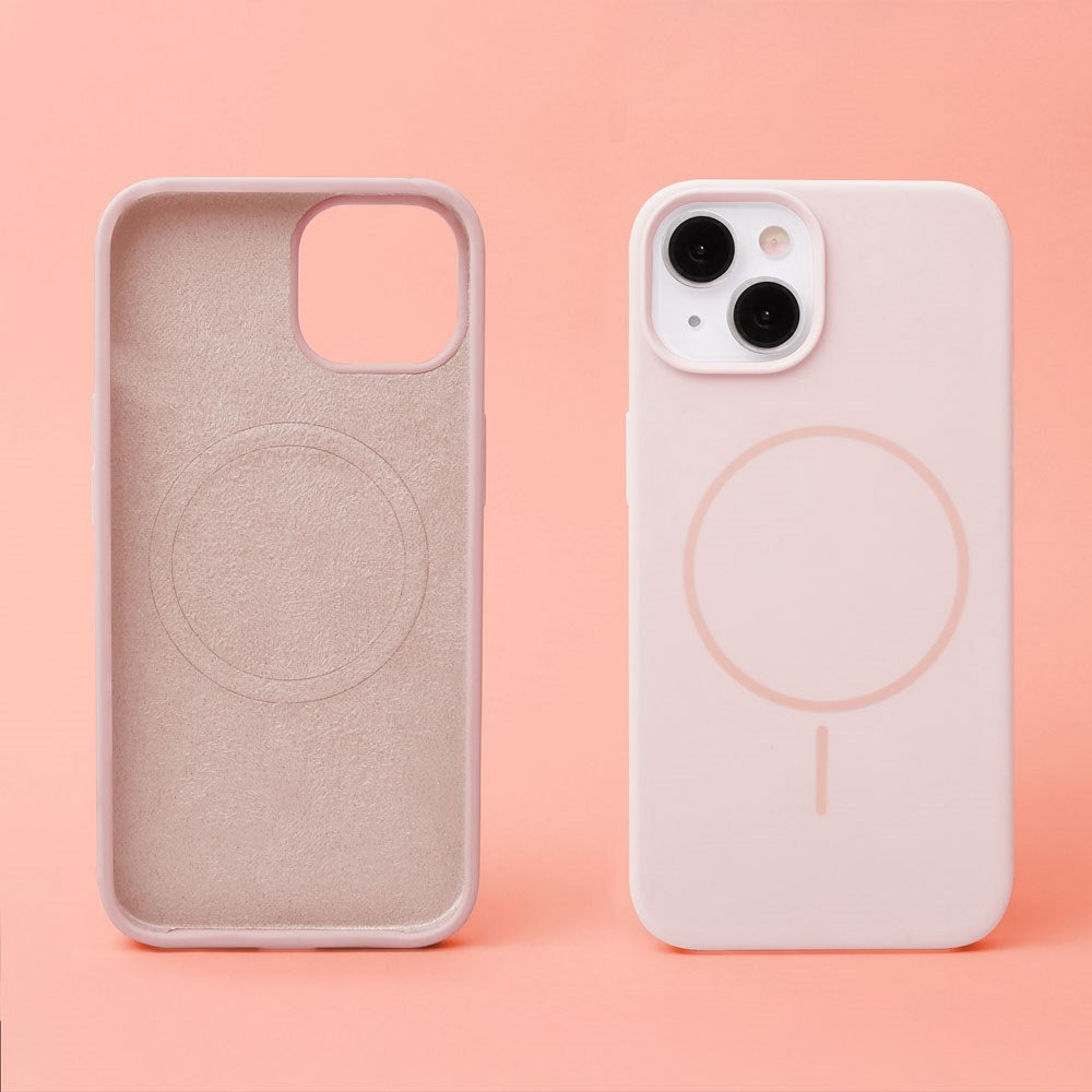 iPhone 15 Pro Silicone Thin Case - MagSafe Compatible - Pink