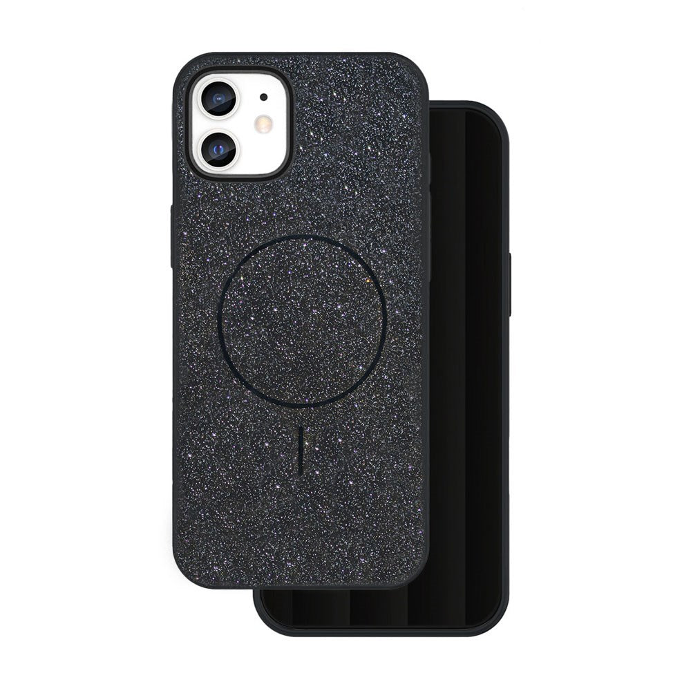 iPhone 12/12 Pro Glitter Thin Case - MagSafe Compatible - Black