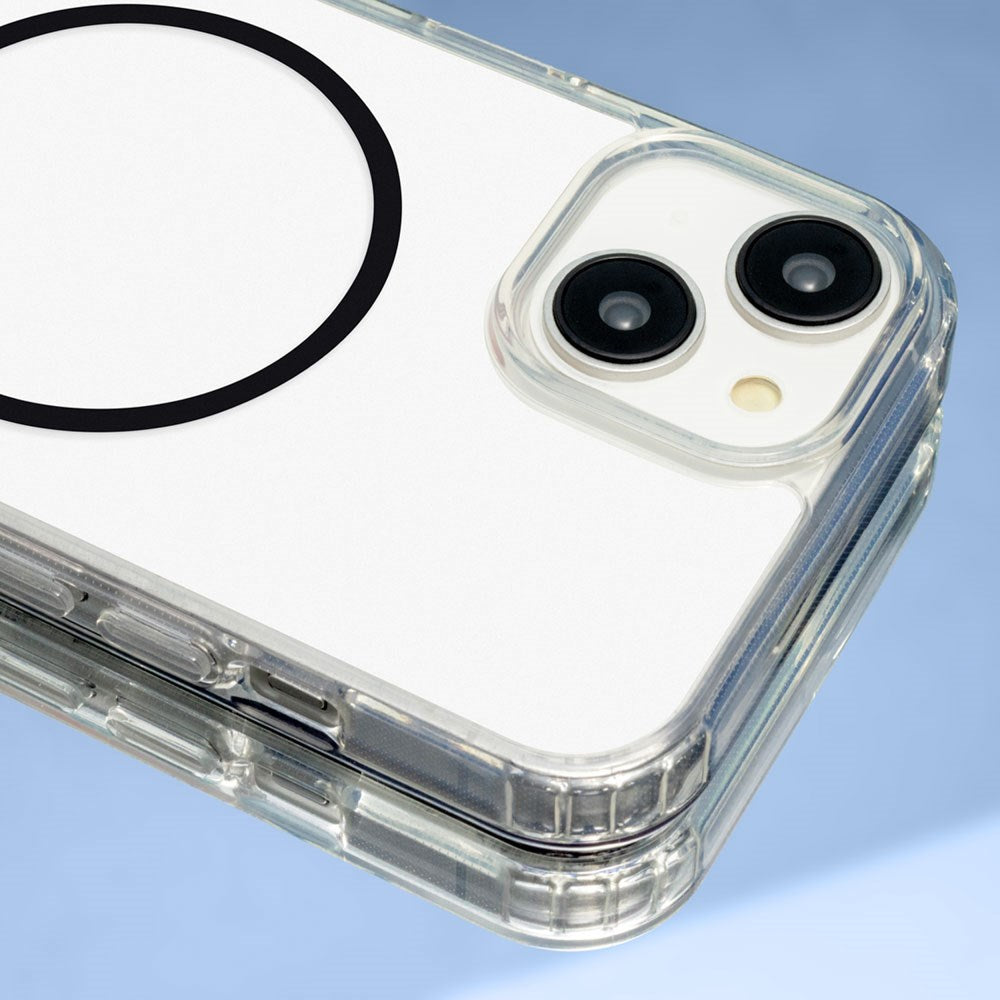 iPhone 17 TFO Anti-Shock Thin Case - MagSafe Compatible - Transparent / Black
